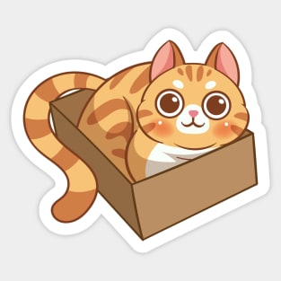 Cat in the box Sticker